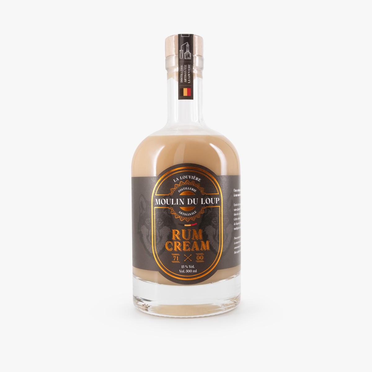 Crème de rhum étiquette face